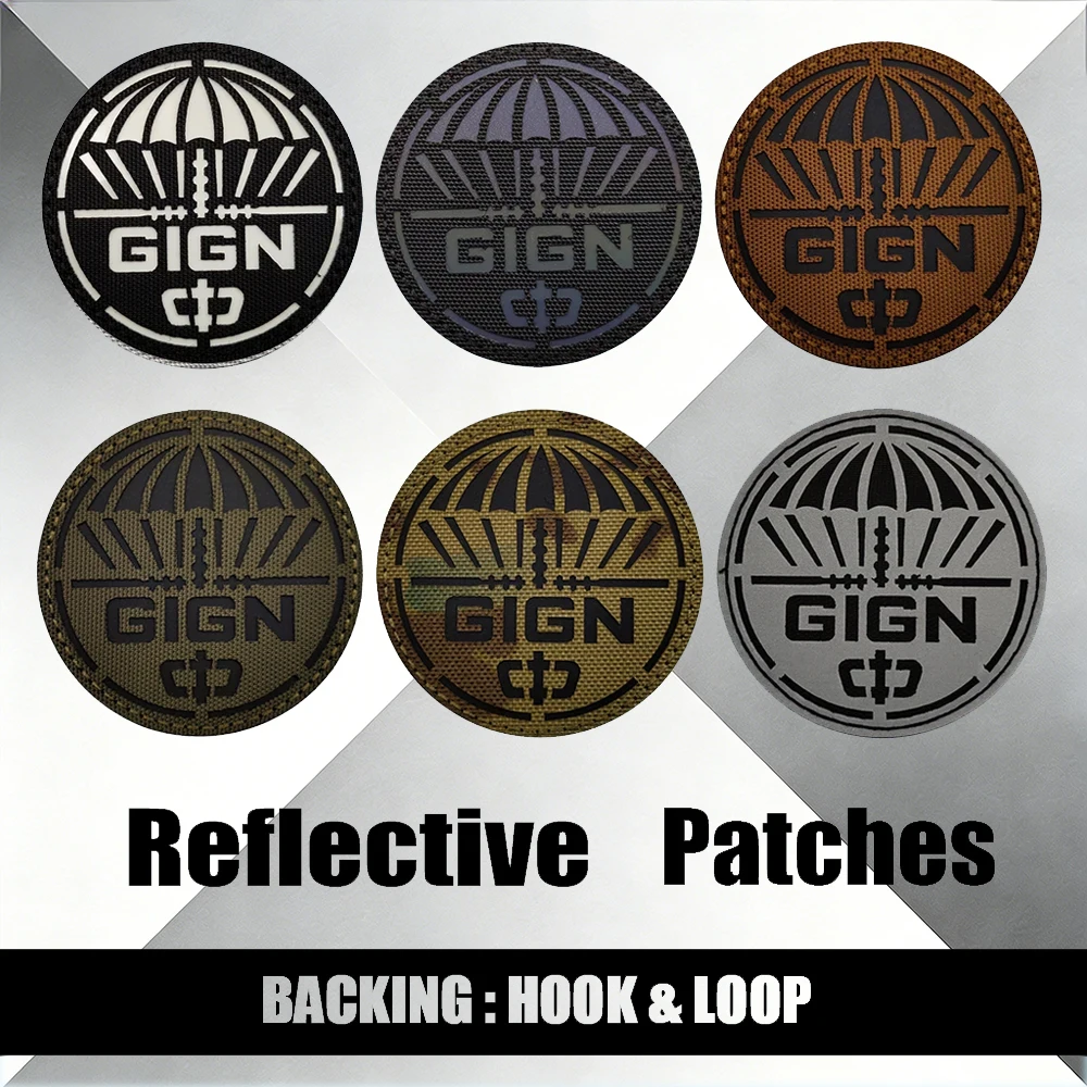 Sewing Jackets - Francuskie naszywki taktyczne GIGN, laserowo cięte,