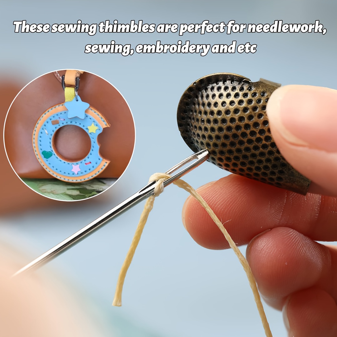 Sewing Thimble Metal - Naparstki do szycia, regulowane metalowe naparstki
