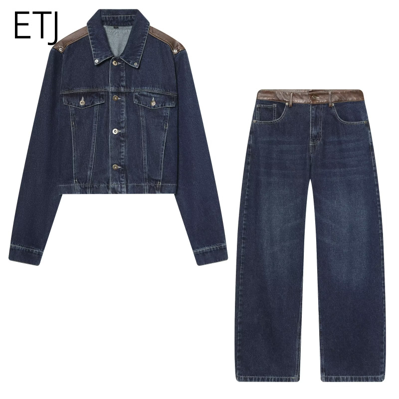 Sewing Jackets - Damski zestaw dżinsowy ETJ: kurtka i