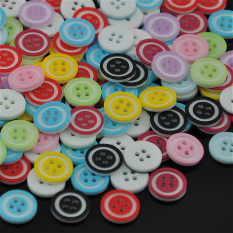 Button Hole Cutter - 50/100 szt. Mieszane Guziki z Żywicy