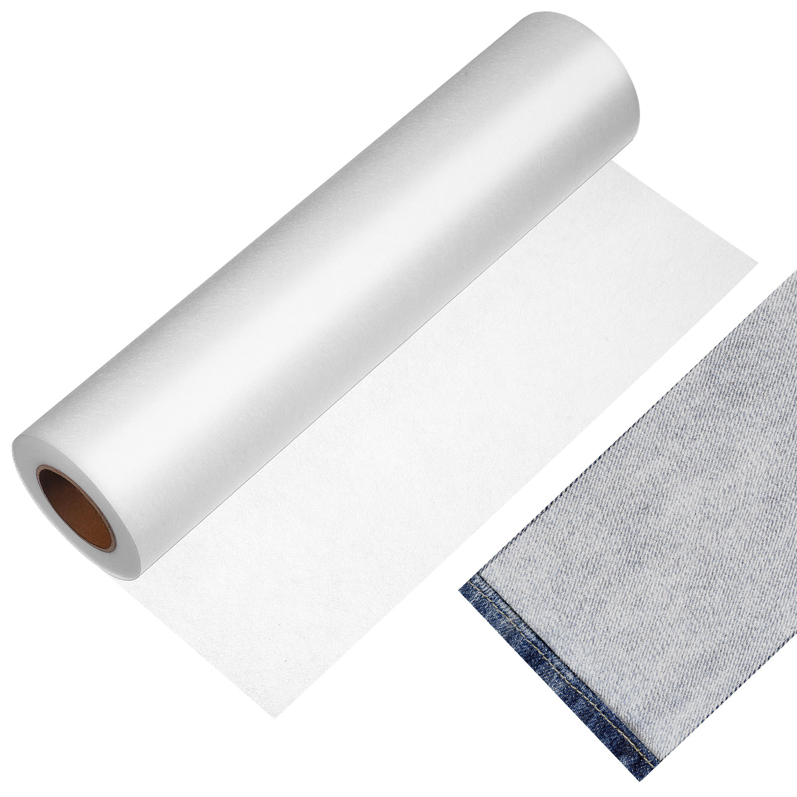 Interfacing Iron On - Biały, dwustronny, włókninowy, termotopliwy stabilizator do