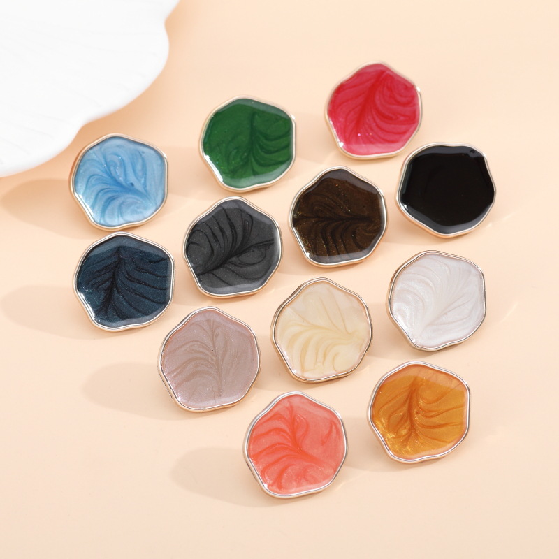 Button Hole Cutter - Nowe Złote Białe Czarne Kwiatowe Guziki