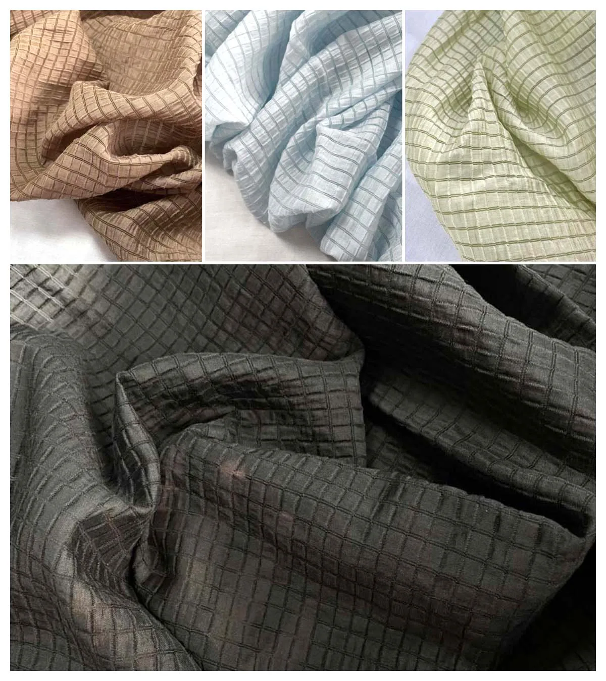Kremowo-żółta tkanina w kratę, – Is Sewing A Textile Craft recenzja i cena