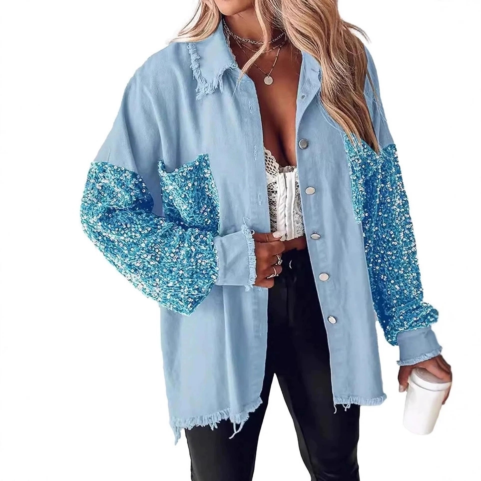 Damska kurtka dżinsowa z cekin – Sewing Jackets recenzja i cena