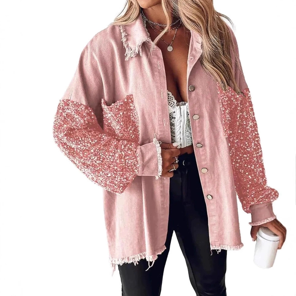 Damska kurtka dżinsowa z cekin – Sewing Jackets recenzja i cena